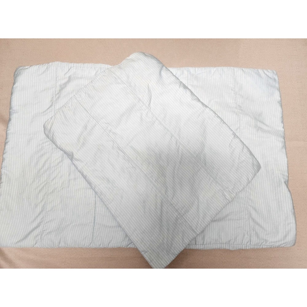 Beddy's Bed Ease Quilted Padded Pillow Shams 19 x 24  Baby Blue White‎  (3)